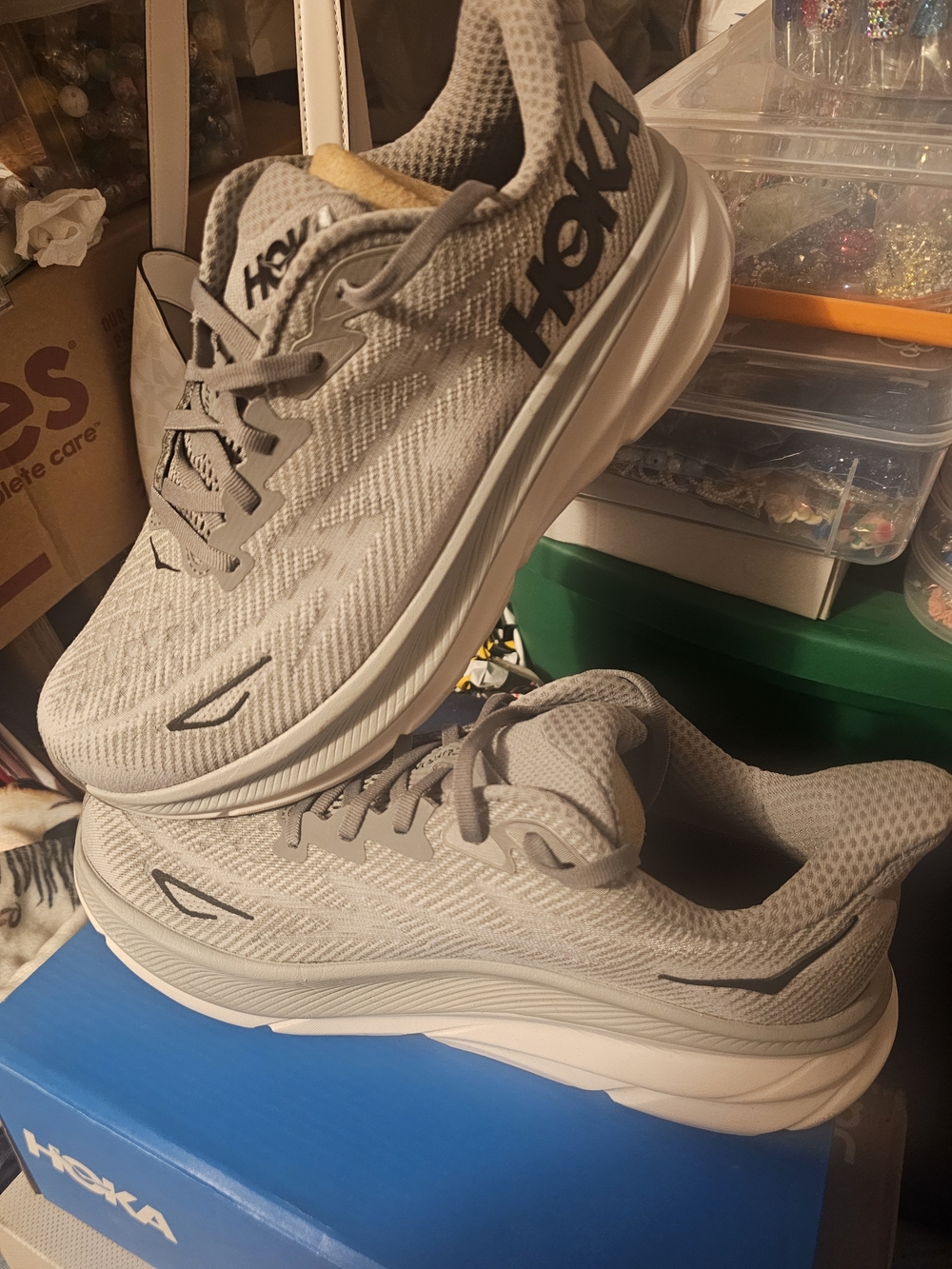 HOKA Lightweight Neutral Running Shoes — Light Gray